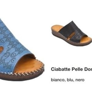 Ciabatte in pelle donna